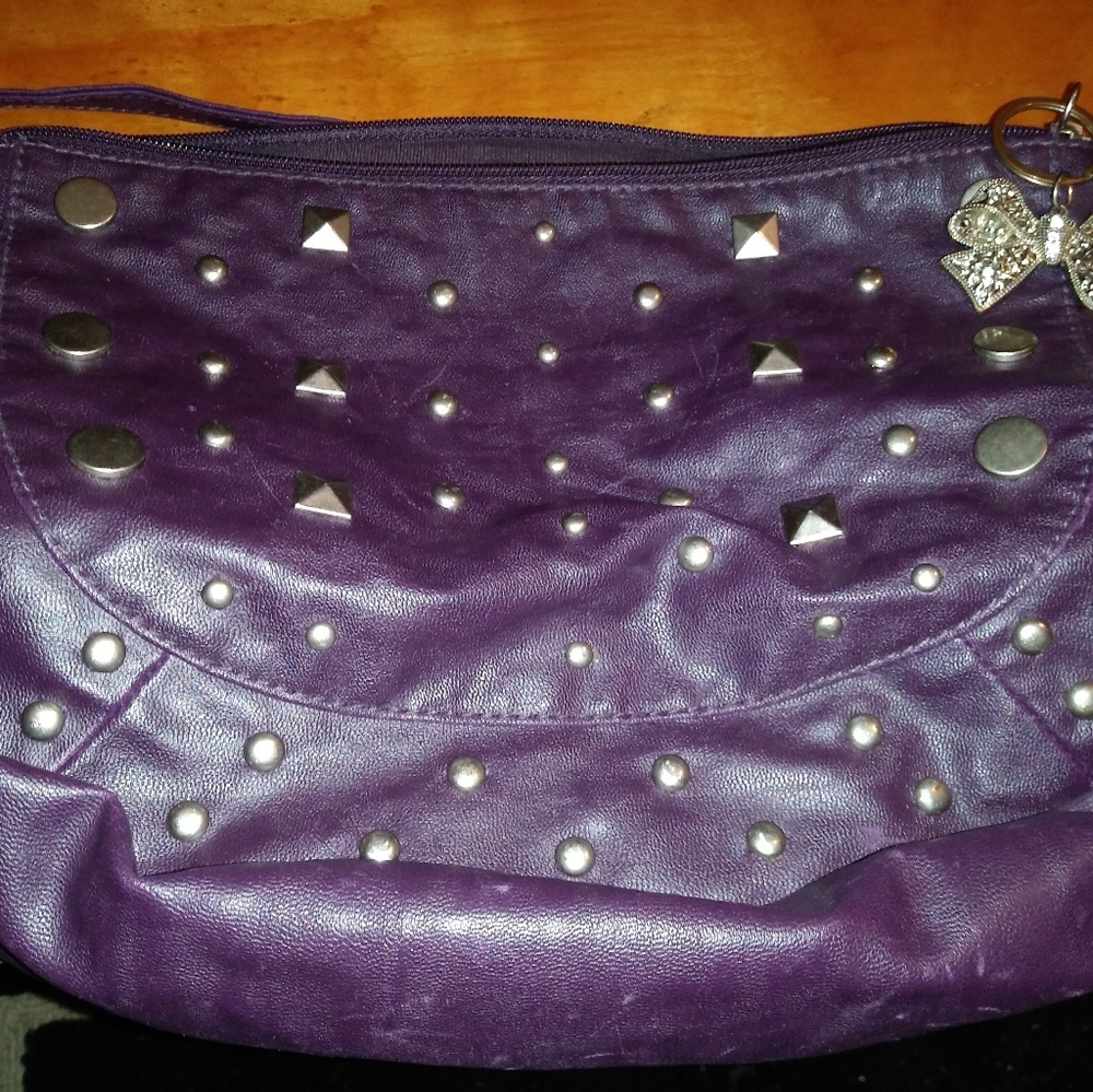 Forever 21 Purple studded shoulder bag